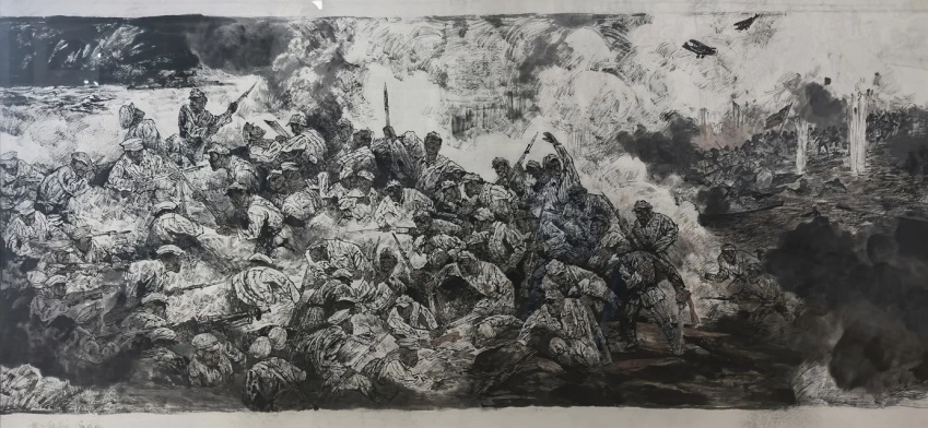 “信仰长歌”纪念红军长征胜利90周年暨弘扬长征精神作品巡展在安徽省美术馆展出(图3) “信仰长歌”纪念红军长征胜利90周年暨弘扬长征精神作品巡展在安徽省美术馆展出(图3)
